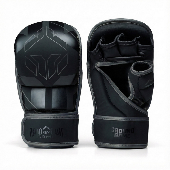 ММА ръкавици - Ground Game - MMA SPARING GLOVES - Logo 3.0 Shadow - Black